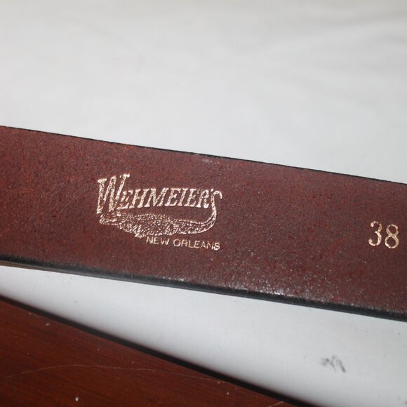Wehmeiers New Orleans Texas Lone Star Removable Buckle Belt M - Picture 4 of 7